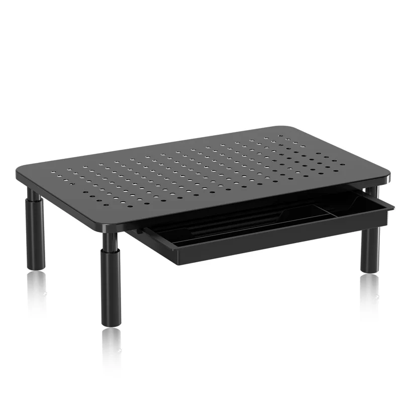 suptek Computer Monitor Stand Riser with Drawer,Monitor Riser for Laptop, Printer, Notebook and All Flat Screen TV Display with