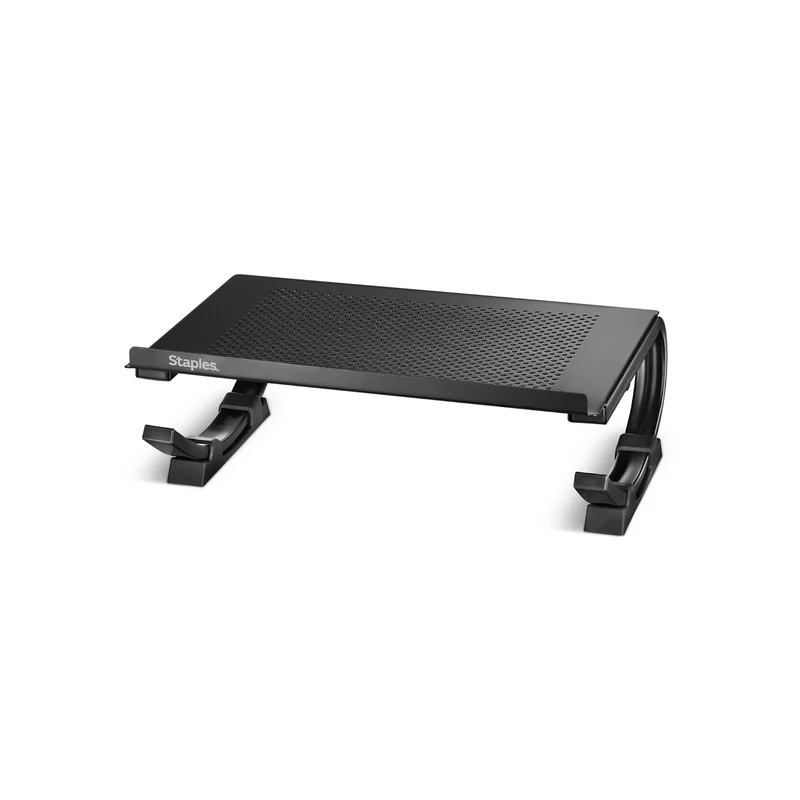 Staples TECH Adjustable Steel Laptop Stand, Ergonomic Curved Riser