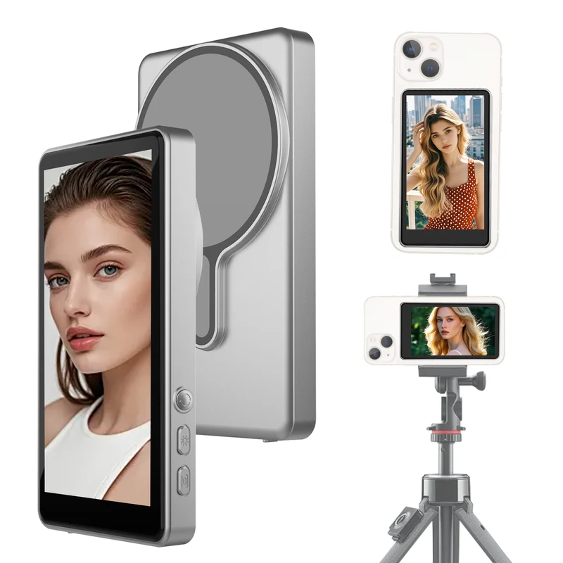 MOJOGEAR VS2 Selfie Vlog Monitor für iPhone und Android - Grau