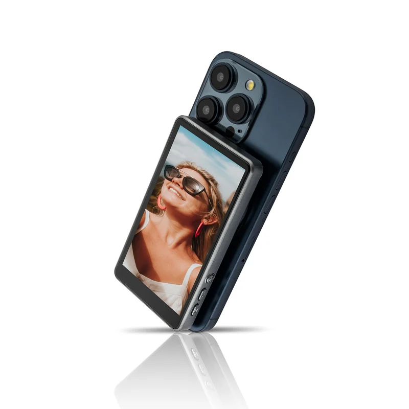 MOJOGEAR VS2 Selfie Vlog Monitor für iPhone und Android - Grau