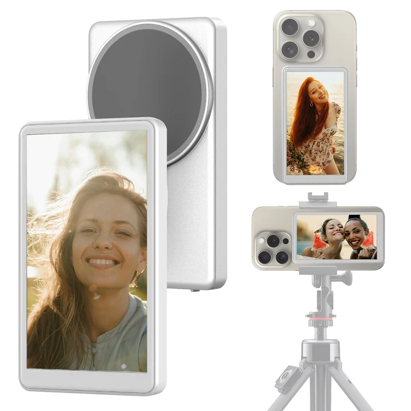MOJOGEAR VS2 Selfie-Vlog-Monitor für iPhone und Android - Weiß