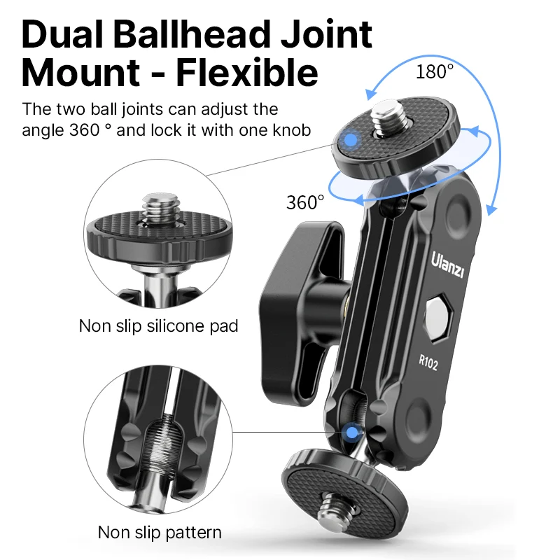 Ulanzi R102 Mini Magic Arm mit 2x 1/4 Zoll Schraube