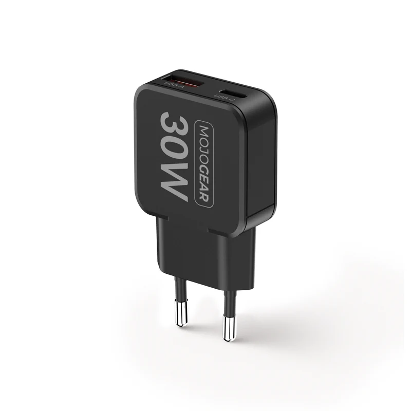MOJOGEAR CHARGE+ Mini 30W USB-C-Ladegerät mit 2 USB/USB-C-Anschlüssen