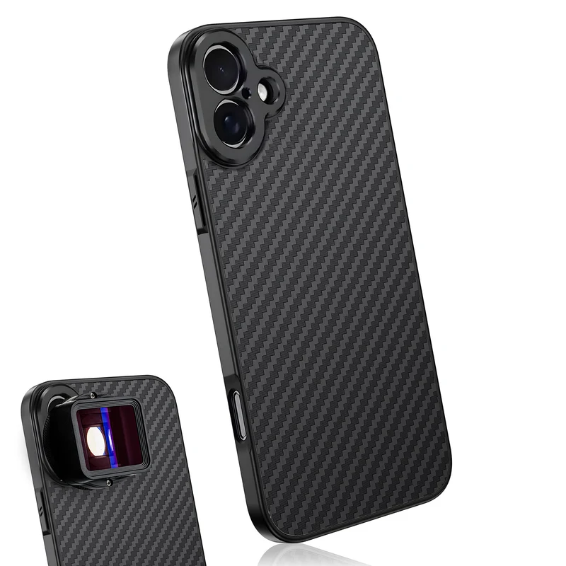 MOJOGEAR 17-mm-Objektivhülle für iPhone 16 – Carbon