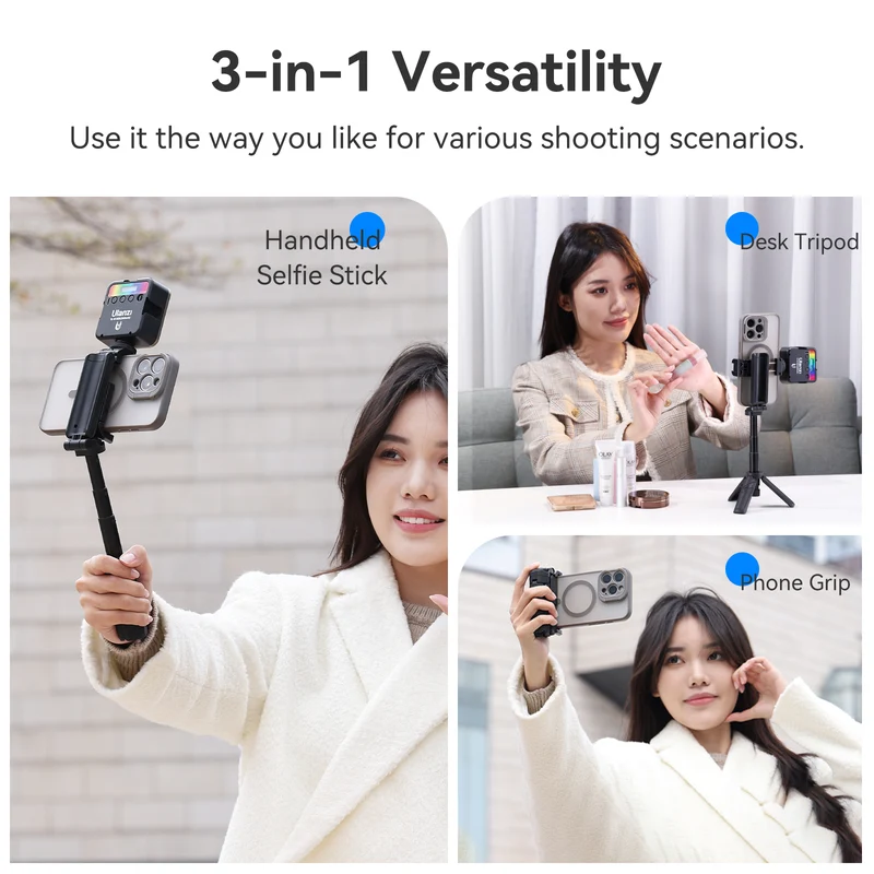 Ulanzi JJ02 Pocket Selfie Stick Stativ mit Bluetooth-Fernbedienung