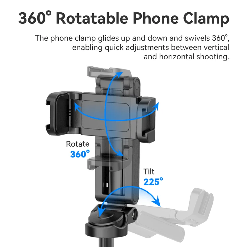 Ulanzi JJ02 Pocket Selfie Stick Stativ mit Bluetooth-Fernbedienung
