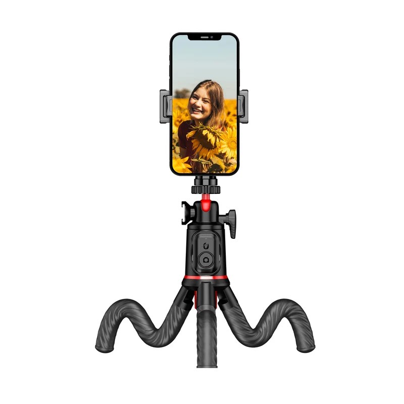 MOJOGEAR MG-TS1 Flexibles Selfie-Stick-Stativ mit Bluetooth-Fernbedienung