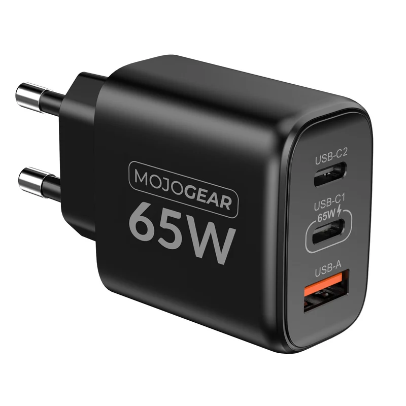 MOJOGEAR CHARGE+ 65W Ladegerät für iPhone & iPad mit Lightning auf USB Kabel 1,5 Meter | iPhone Schnellladegerät