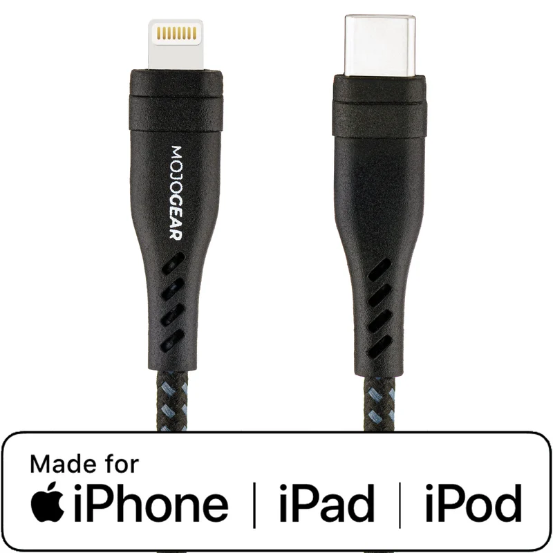 MOJOGEAR CHARGE+ 65W Ladegerät für iPhone & iPad mit Lightning auf USB Kabel 1,5 Meter | iPhone Schnellladegerät