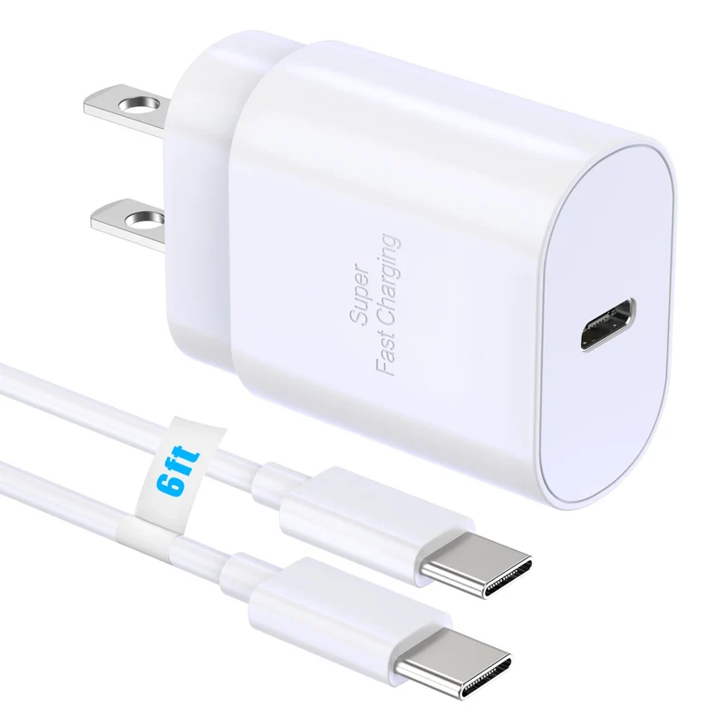 TT&C 30W USB C Charger Block, with 6FT Cable for iPhone 17,16,15