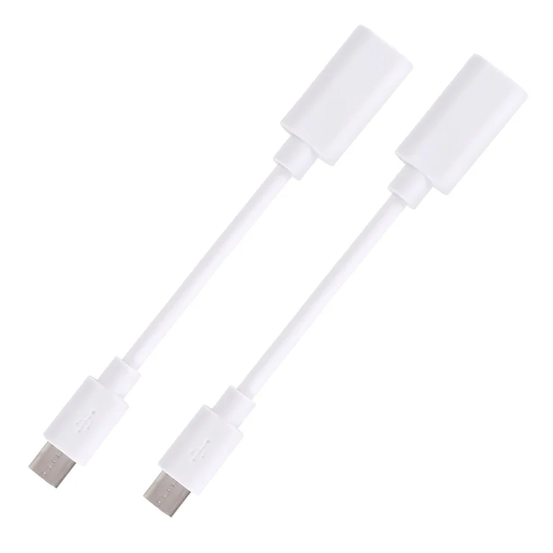 2pcs USBC Female to Micro USB Male Waterproof Adapter Cable for Eufy