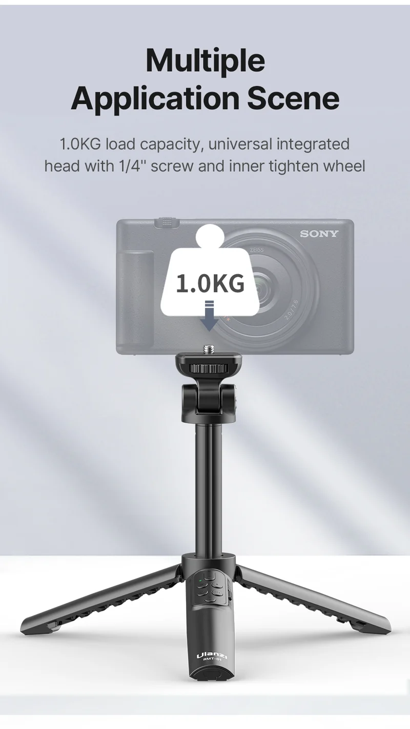 Ulanzi RMT-01 Selfie-Stick-Stativ mit Fernbedienung für Kamera/Smartphone