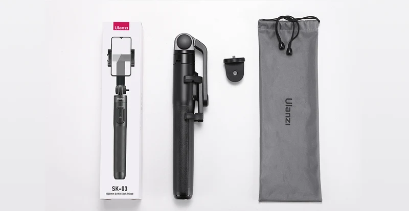 Ulanzi SK-03 Selfie Stick Stativ 1,6 m mit Bluetooth-Fernauslöser