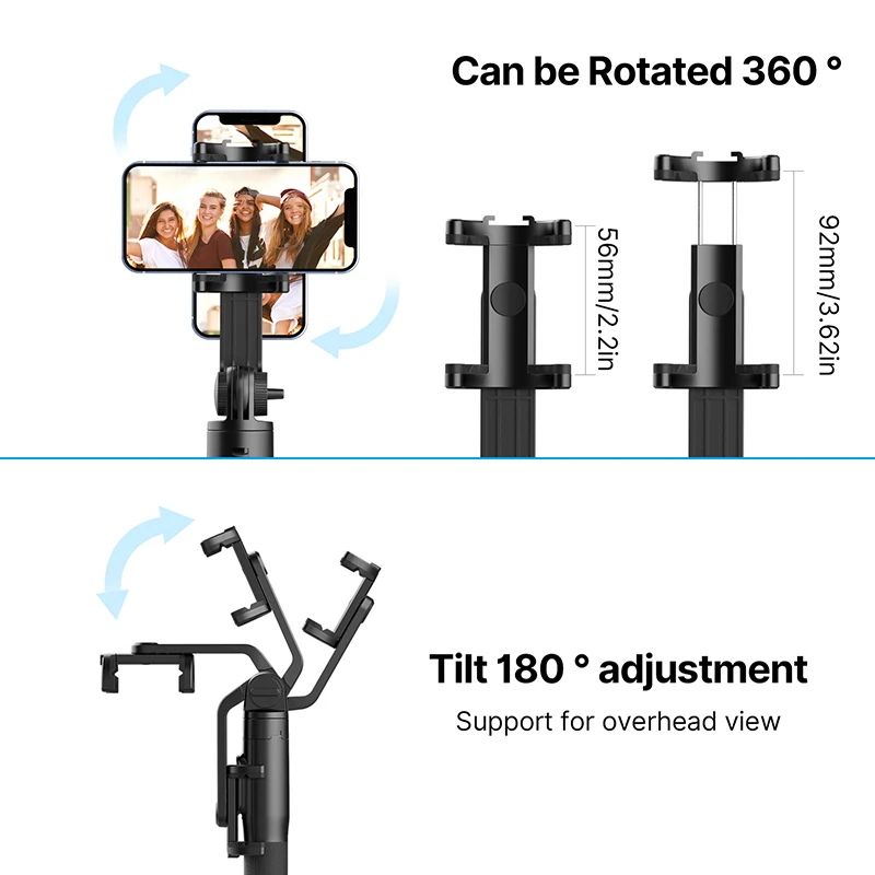 Ulanzi SK-03 Selfie Stick Stativ 1,6 m mit Bluetooth-Fernauslöser
