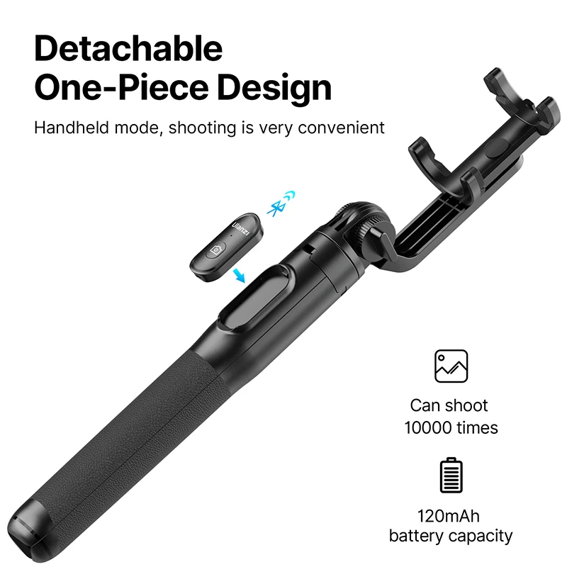 Ulanzi SK-03 Selfie Stick Stativ 1,6 m mit Bluetooth-Fernauslöser
