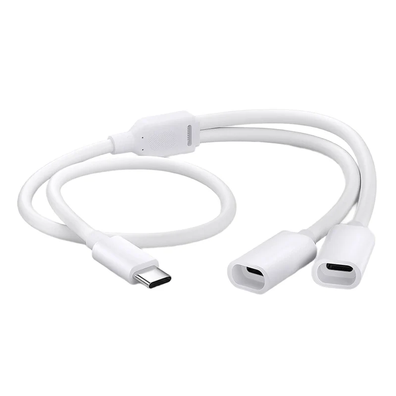 ANGESHA Type C Splitter Charging Cable for Solar Security Camera Power Cord 5V/0.5A/1A/2A Power Supply 480Mbps Data Transfer
