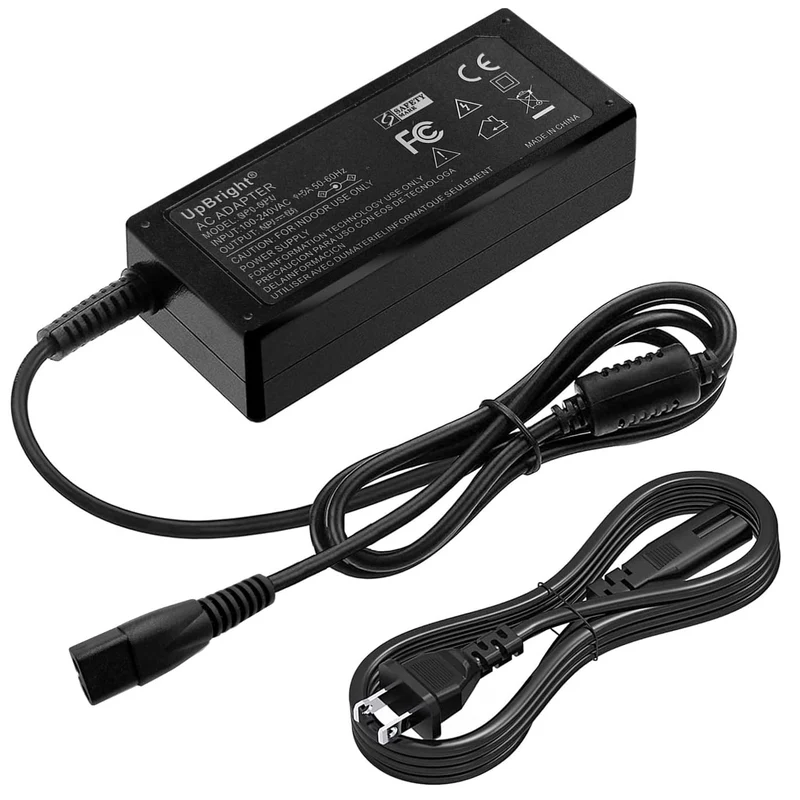 UpBright 2Prong 14V AC/DC Adapter Compatible with EMART EMRL18LED EMRL18LED 18 65W Big Adjustable Ring Light Kit w/Stand Di