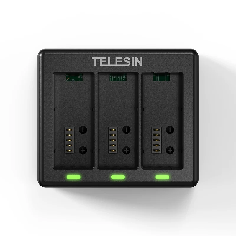 Telesin Dreifach-Akkuladegerät für 3 Akkus – GoPro Hero 13