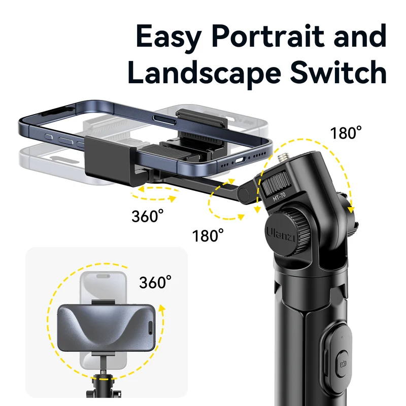 Ulanzi MT-70 Selfiestick-Stativ mit Bluetooth-Fernbedienung