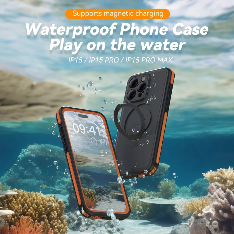 Wasserdichtes Telesin-Gehäuse für iPhone 15