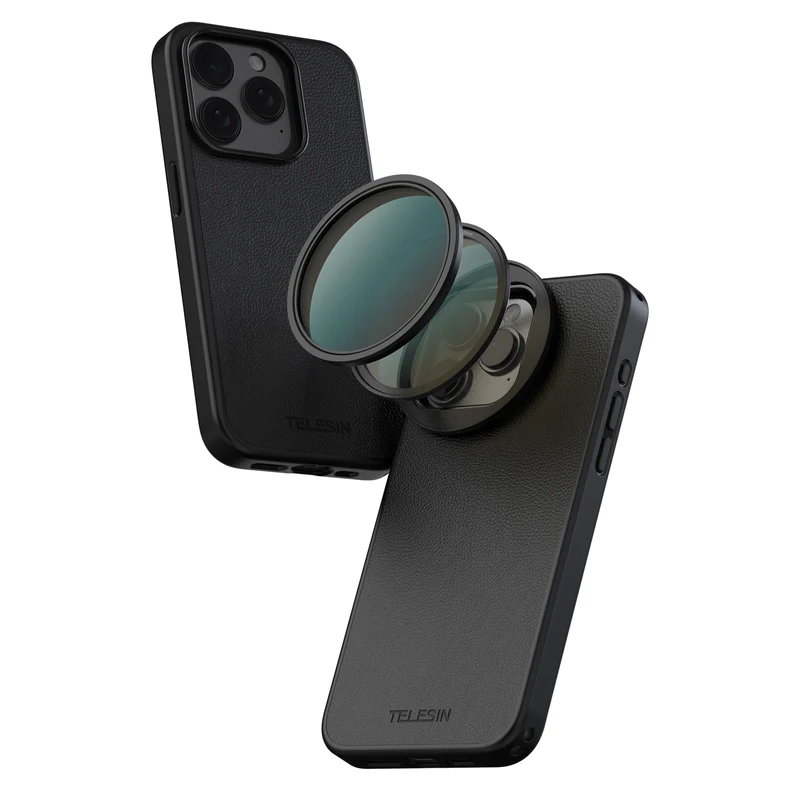 Telesin Objektivtasche mit Filterhalterung für iPhone 15 Pro Max