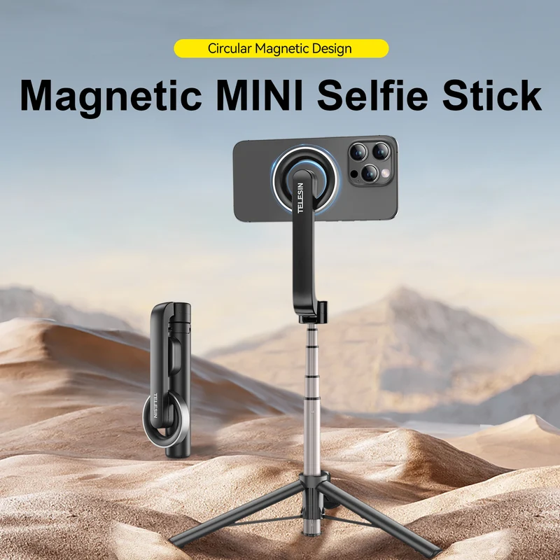 Telesin MINI Selfiestick-Telefonstativ – mit Magsafe und Fernbedienung