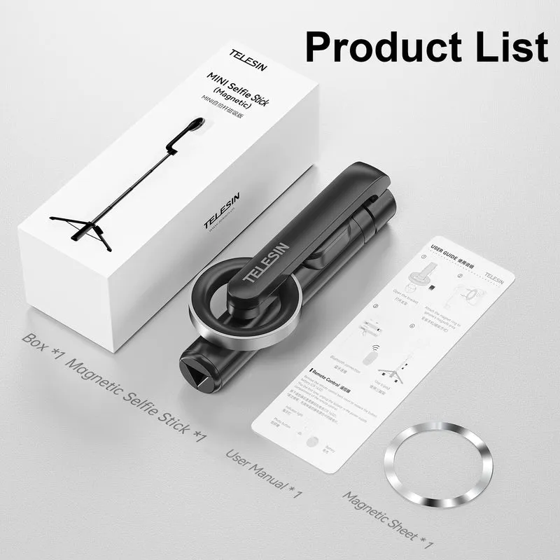 Telesin MINI Selfiestick-Telefonstativ – mit Magsafe und Fernbedienung