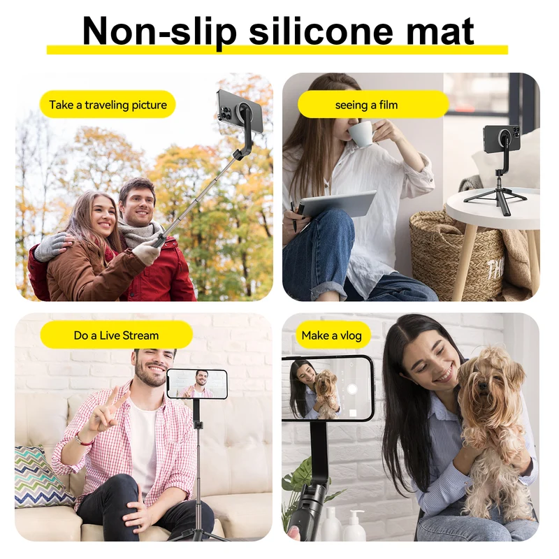 Telesin MINI Selfiestick-Telefonstativ – mit Magsafe und Fernbedienung