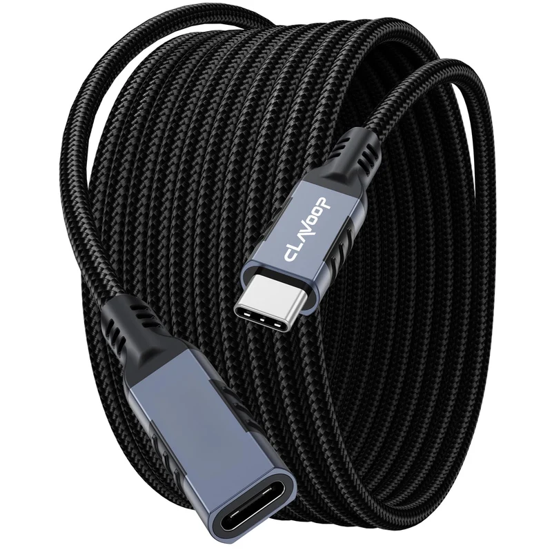 USB C Extension Cable 16.5ft Extra Long, USBC Extender 100W/10Gbps/4K@60HZ