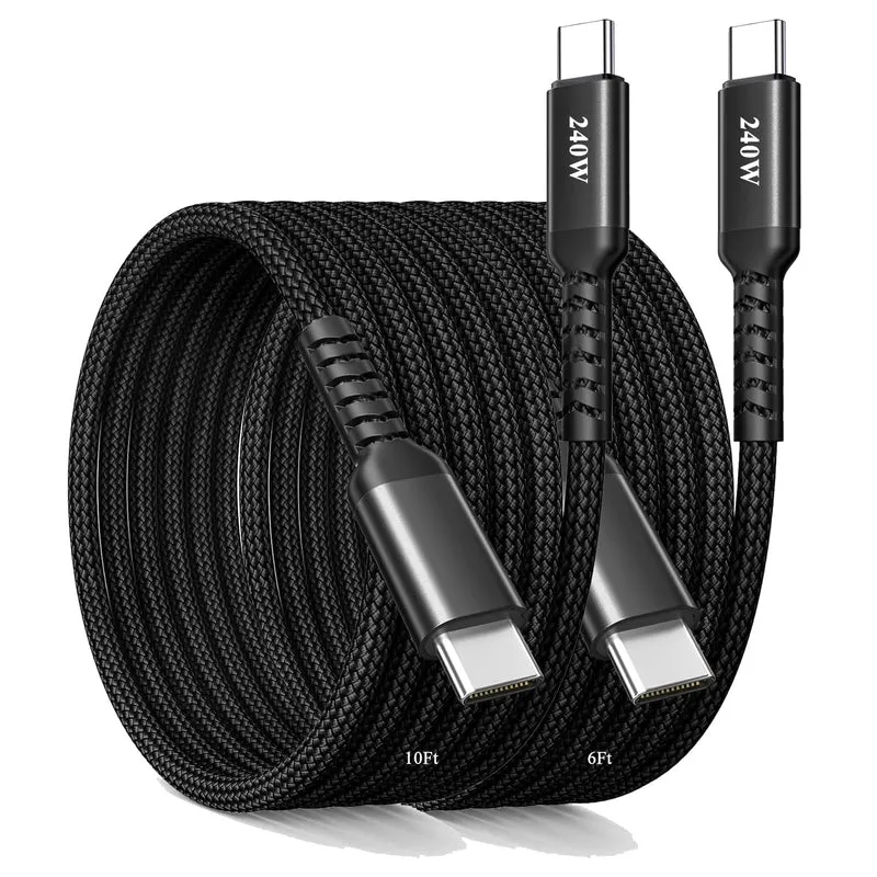 USB C to USB C Cable, 240w Type C Fast Charging Cable for iPhone 17 16 15