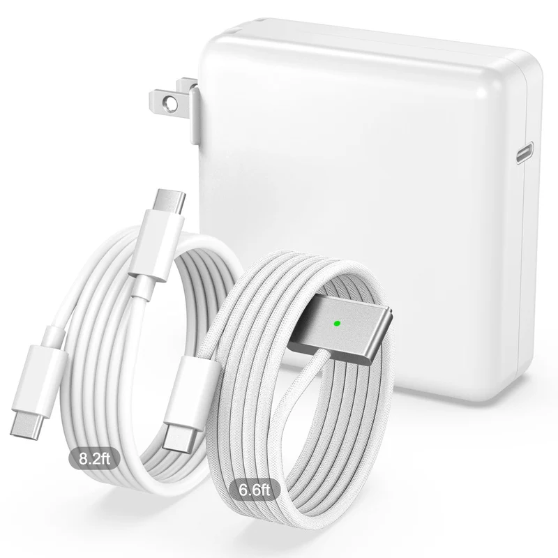 100W Charger for MacBook Pro 14 16 inch MacBook Air 13 15 inch 20262021 M5 M4 M3 M2 M1, 100W GaN Power Adapter, 6.6FT USB C to