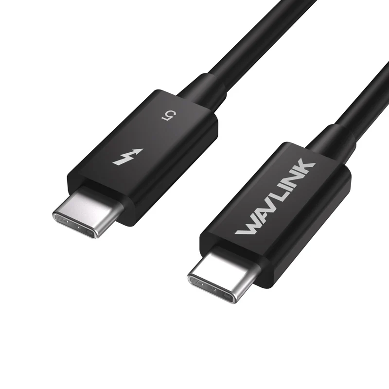 WAVLINK Thunderbolt 5 Cable, 120Gbps Fast Data Transfer and 240W Power Delivery USBC Cable, 8K/16K Display Support, Backwards C