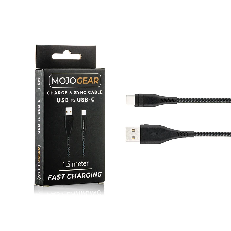 MOJOGEAR MINI XL 20.000 mAh EXTRA SCHNELLE Powerbank mit USB-C auf USB Kabel Extra Stark 1,5m