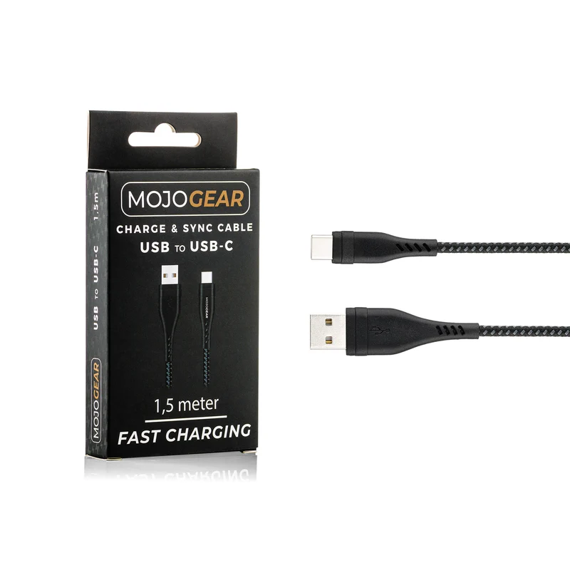 MOJOGEAR MINI XL 20.000 mAh EXTRA SCHNELLE Powerbank mit USB-C auf USB Kabel Extra Stark 1,5m