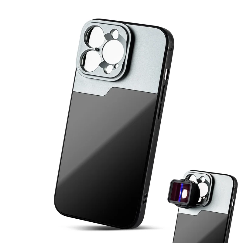 MOJOGEAR 17-mm-Objektivhülle für iPhone 13 und 14 – Schwarz/Grau – iPhone 13 Pro Max