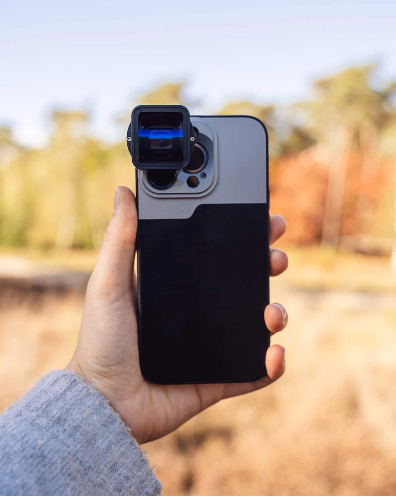 MOJOGEAR 17-mm-Objektivhülle für iPhone 13 und 14 – Schwarz/Grau – iPhone 13 Pro Max