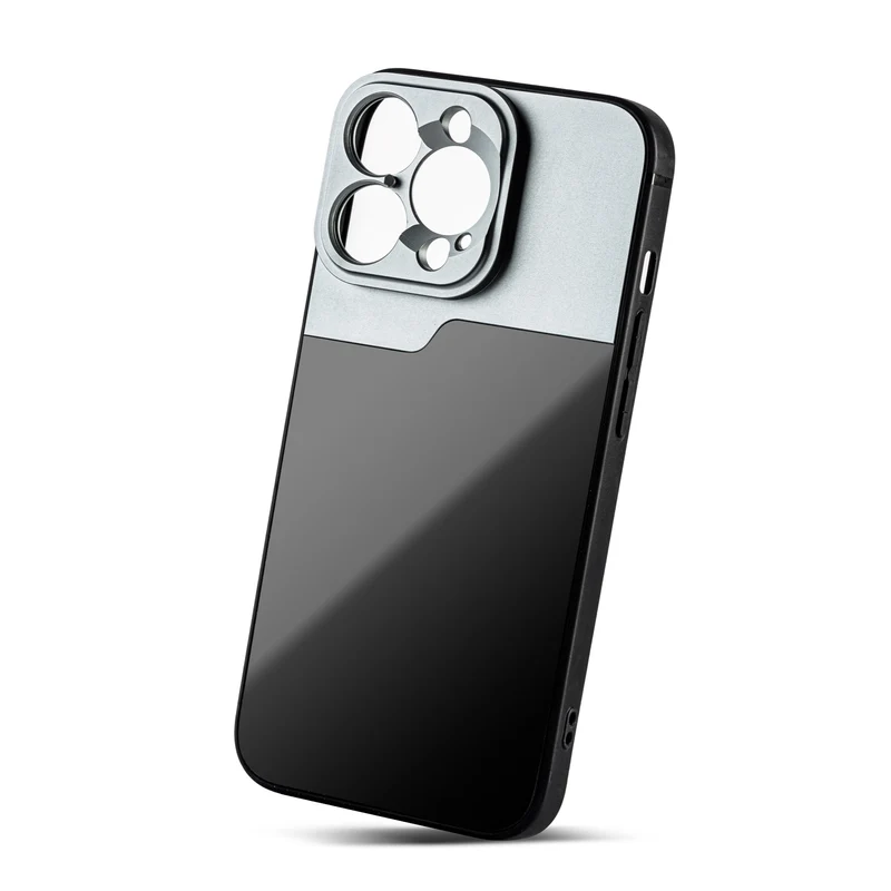 MOJOGEAR 17-mm-Objektivhülle für iPhone 13 und 14 – Schwarz/Grau – iPhone 13 Pro Max