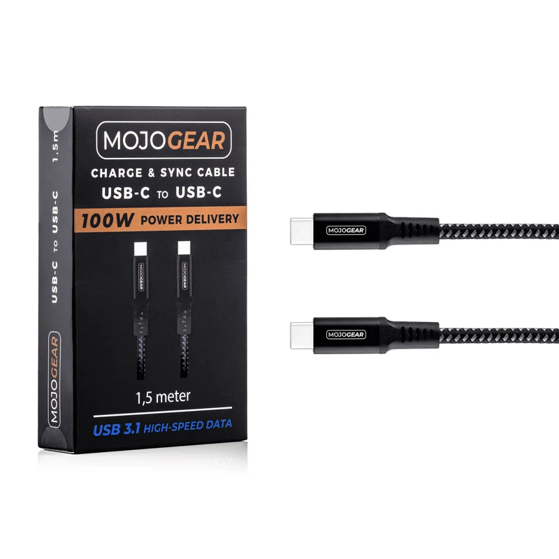 MOJOGEAR USB-C auf USB-C Kabel 100W USB 3.1 Extra Stark - 300cm