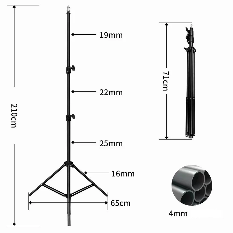 MOJOGEAR Lampenständer 210cm Extra Stabil