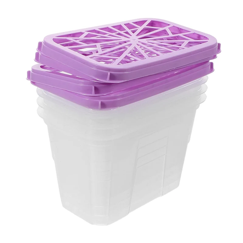 ETHZZLE Reusable Empty Moisture Absorber Box for Closet Cabinet Large Capacity Portable Dehumidification Holder 4 Pack for Home
