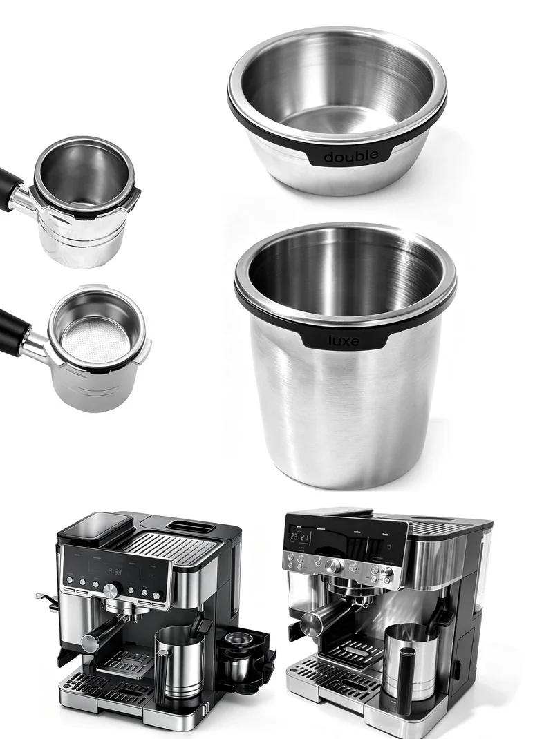 Portafilter Double and Luxe Basket compatible with Ninja Luxe Cafe ES501 ES601 ES701 Espresso Machine, Filter Baskets, 2 Pack