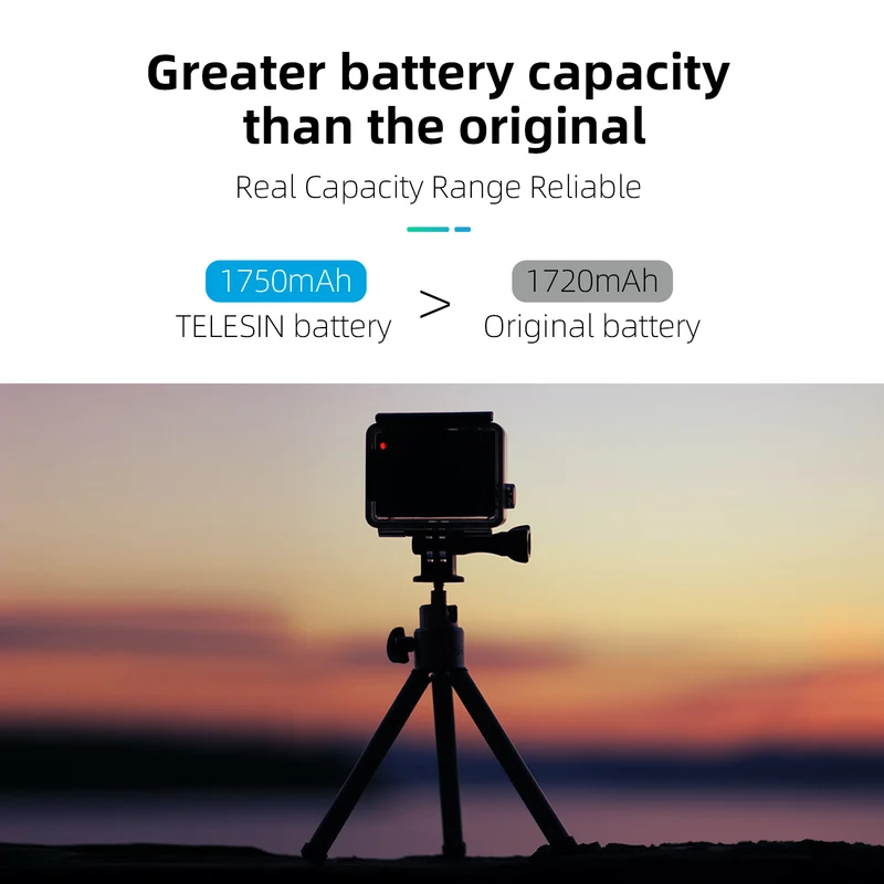 Teleskopakku (Doppelbogen) für GoPro 9 / 10 / 11 / 12 – 1720 mAh
