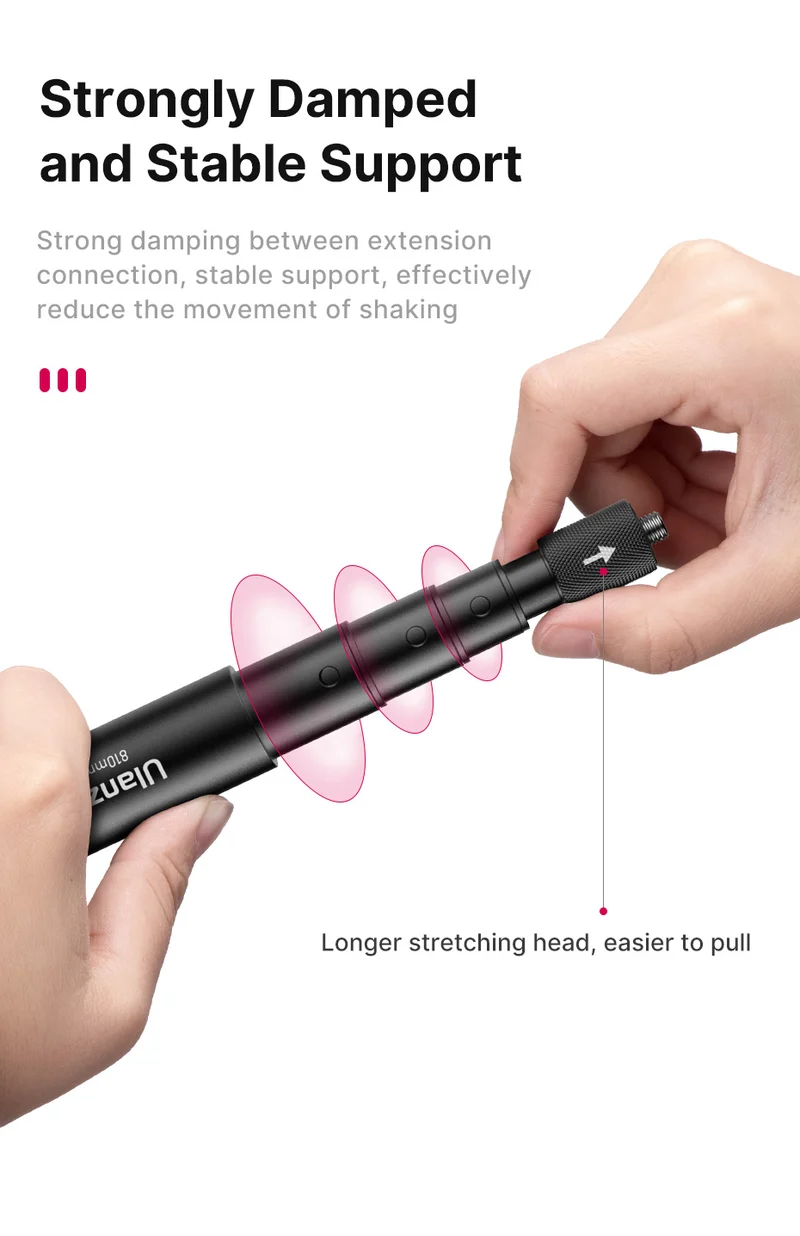 Ulanzi MT-58 Unsichtbarer Selfie-Stick für Insta360 - 121cm