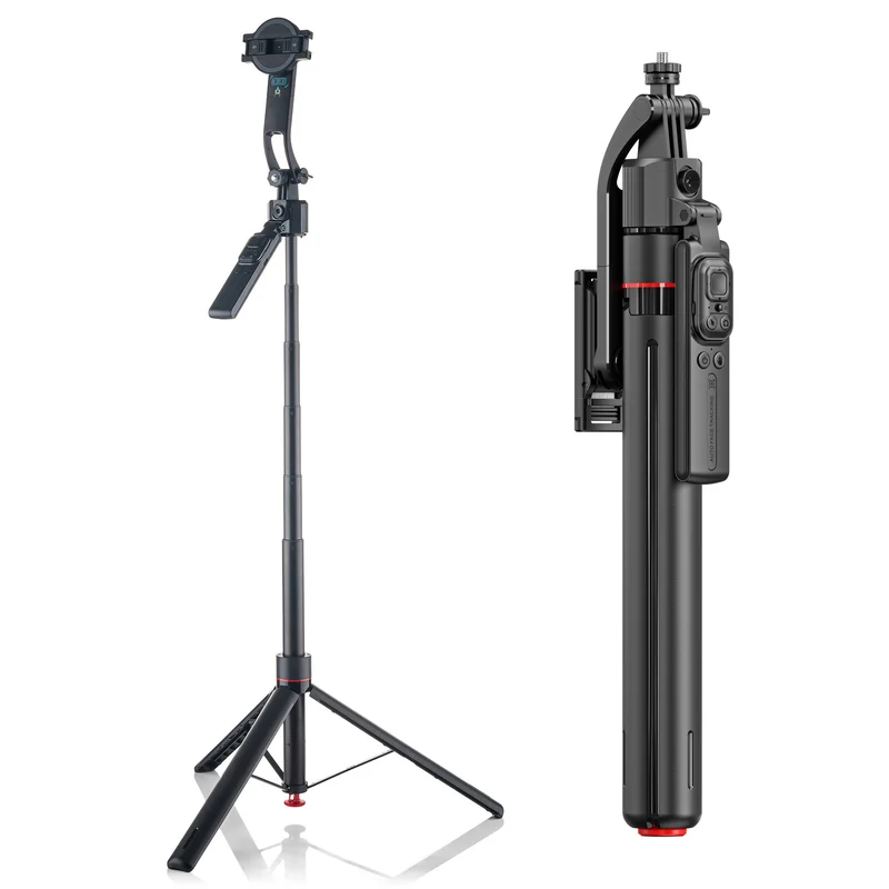 MOJOGEAR TS4 Selfie-Stick mit Tracking-Stativ, automatischer Öffnung und MagSafe-Verschluss