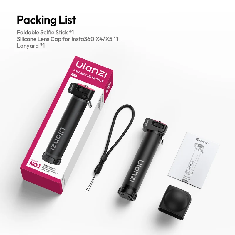 Ulanzi MT98 Faltbarer Invisible Selfie-Stick für Insta360