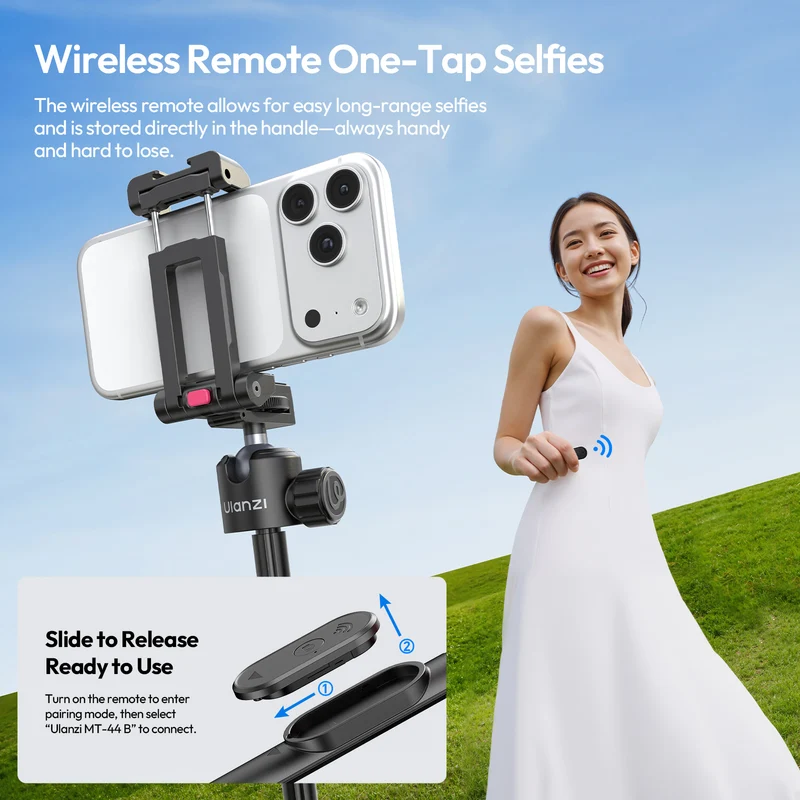 Ulanzi MT-44 B 2-in-1 Selfie-Stick Stativ 150cm + Fernbedienung