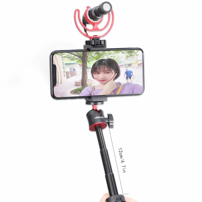 Ulanzi MT-08 Vlog-Stativ, Griff & Selfie-Stick - Schwarz
