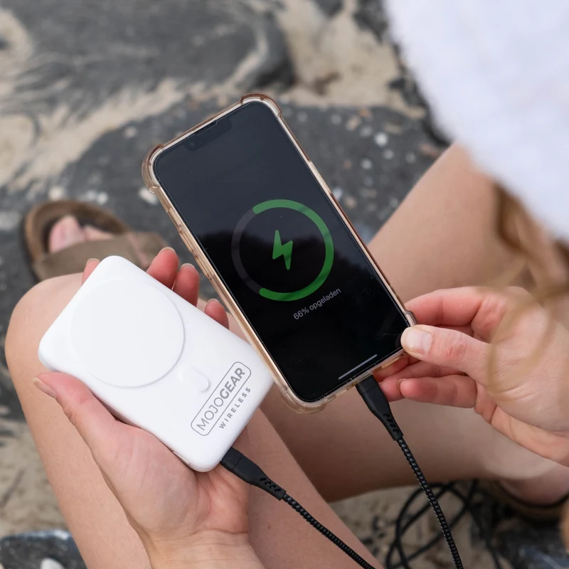 MOJOGEAR Kabellose MagSafe Powerbank 10.000 mAh – Weiß