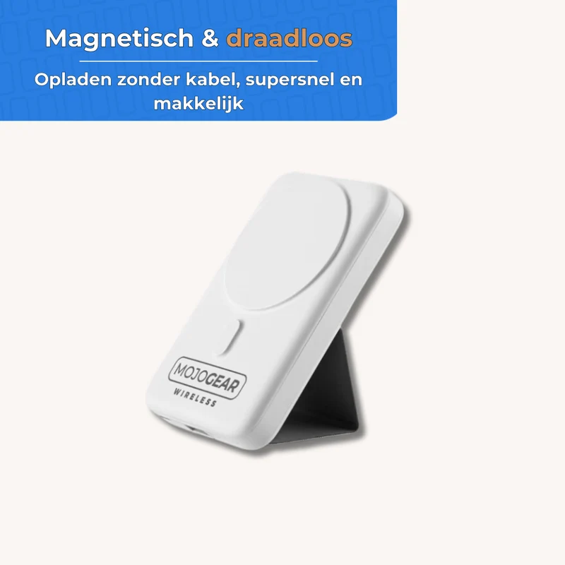 MOJOGEAR Kabellose MagSafe Powerbank 10.000 mAh – Weiß