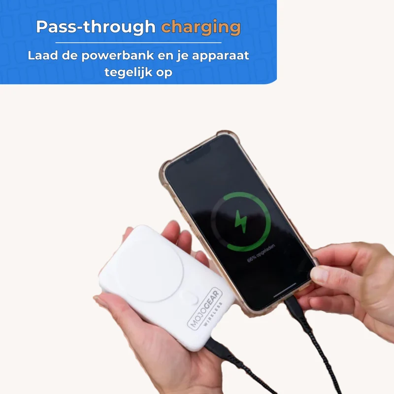 MOJOGEAR Kabellose MagSafe Powerbank 10.000 mAh – Weiß